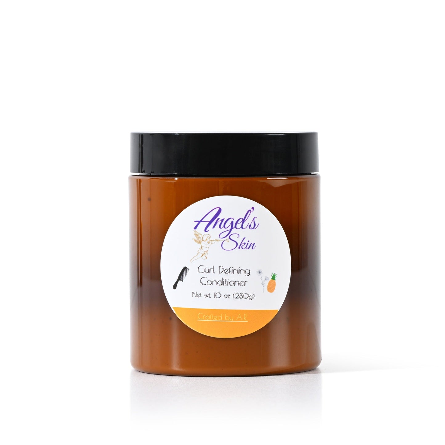 Angel's Skin Curly Hair Conditioner 10 oz jar for soft, frizz-free curls with natural ingredients
